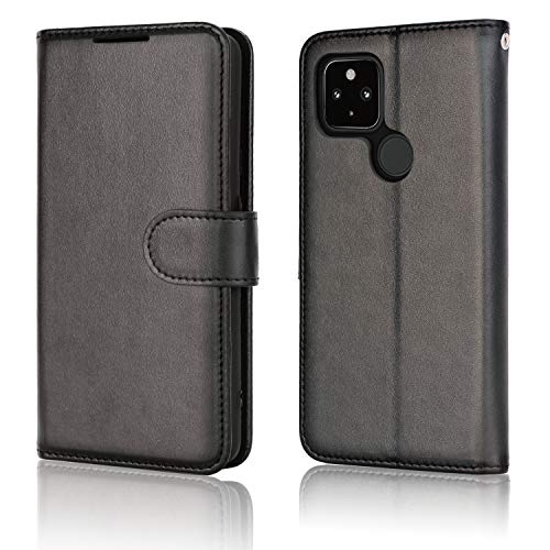 [Wallet Case] Protective Cover with Cash & Card Holder, Stand and Wrist Strap For Google Pixel 4a 5G