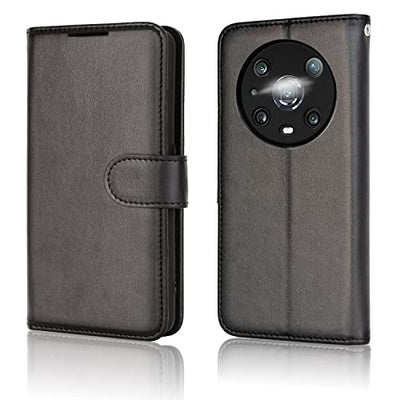 [Wallet Case] Protective Cover with Cash & Card Holder, Stand and Wrist Strap For Honor Magic 4 Pro 5G