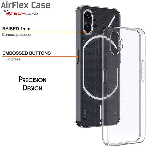 [AirFlex Case] Crystal Clear Slim & Light, Protective,  Soft Gel Cover for Nothing Phone 1