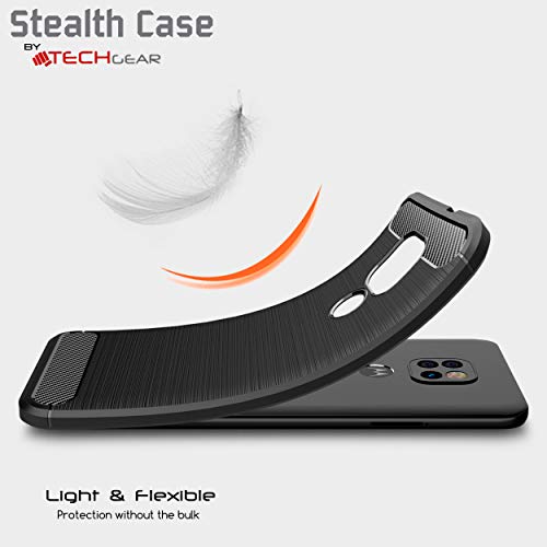 [Stealth Case] Motorola Moto G9 Play Soft Protective Slim Cover with Carbon Fibre Detailing