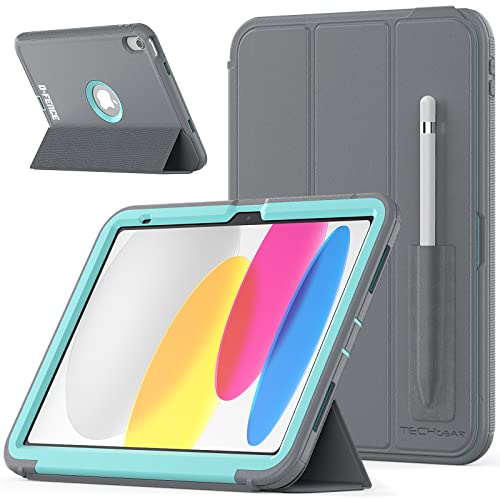[D-FENCE Case] Tough & Rugged Smart Case For Apple iPad 11th & 10th Generation, iPad 2025 / 2022