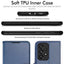 [Wallet Case] Protective Cover with Cash & Card Holder, Stand and Wrist Strap For Samsung Galaxy A53 5G