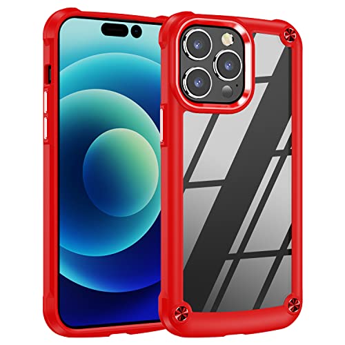 [Fusion Armour Case] Premium Hybrid Tough Heavy Duty, Rugged, Clear Back Bumper Case for Apple iPhone 14 Pro Max 6.7"