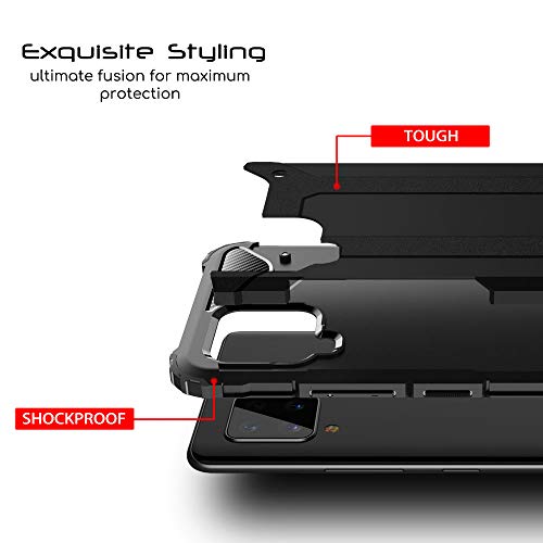 [Tough Armoured Case] ShockProof Dual-Layer Protective Heavy Duty Cover for Samsung Galaxy A42 5G