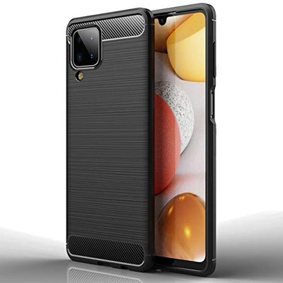 [Stealth Case] Samsung Galaxy A12 Soft Protective Slim Cover with Carbon Fibre Detailing