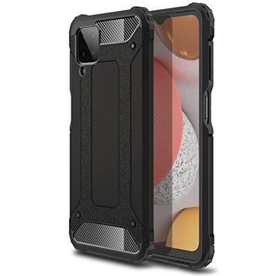 [Tough Armoured Case] ShockProof Dual-Layer Protective Heavy Duty Cover for Samsung Galaxy A12