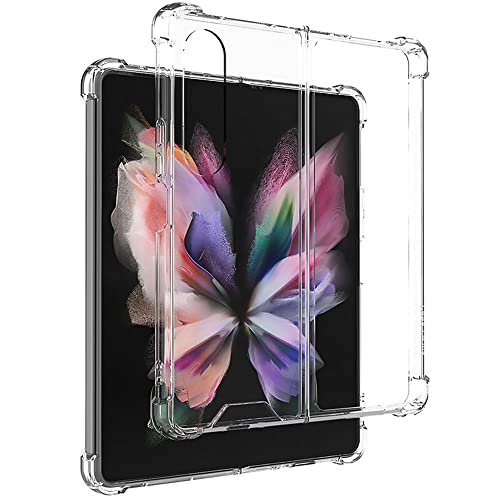 [Fusion HD Case] Shockproof Fused Gel Bumper & Hard Back Slim Clear Cover for Samsung Galaxy Z Fold 4