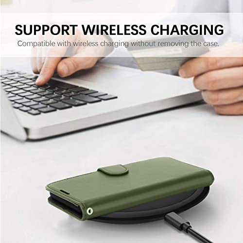 [Wallet Case] Protective Cover with Cash & Card Holder, Stand and Wrist Strap For Apple iPhone 13