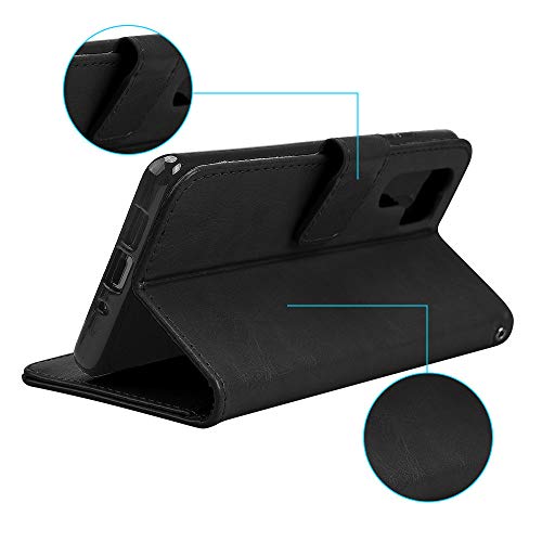 [Wallet Case] Protective Cover with Cash & Card Holder, Stand and Wrist Strap For Huawei P30 Pro
