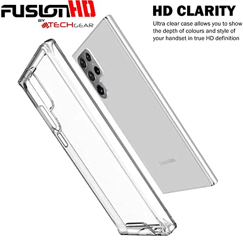 [Fusion HD Case] Shockproof Fused Gel Bumper & Hard Back Slim Clear Cover for Samsung Galaxy Galaxy S23 Ultra