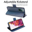 [Wallet Case] Protective Cover with Cash & Card Holder, Stand and Wrist Strap For Samsung Galaxy S20 FE