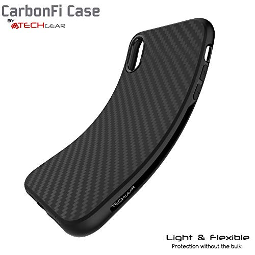 [CarbonFi Case] Flexible Shockproof  Slim Fit Case Cover with Carbon Fibre Detailing for iPhone XR 6.1"