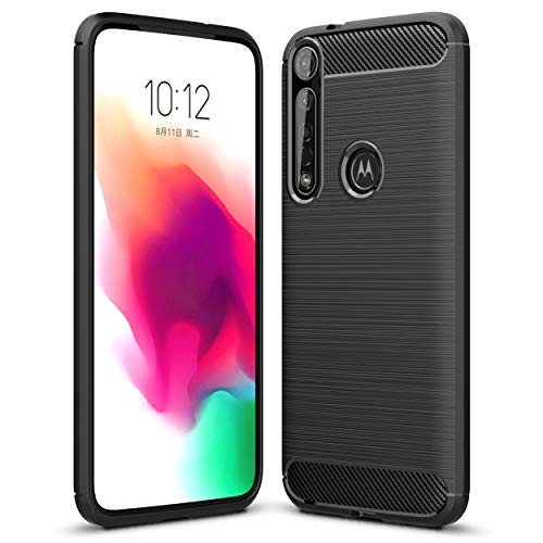 [Stealth Case] Motorola Moto G8 Plus Soft Protective Slim Cover with Carbon Fibre Detailing