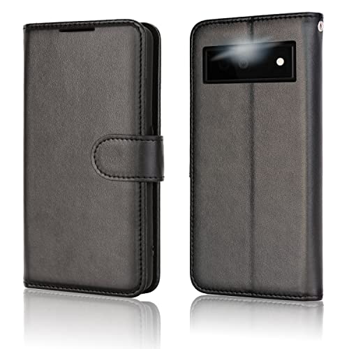 [Wallet Case] Protective Cover with Cash & Card Holder, Stand and Wrist Strap For Google Pixel 6