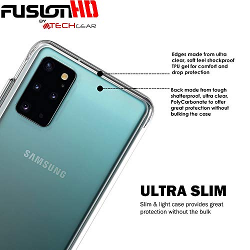 [Fusion HD Case] Shockproof Fused Gel Bumper & Hard Back Slim Clear Cover for Samsung Galaxy Galaxy S20 Plus