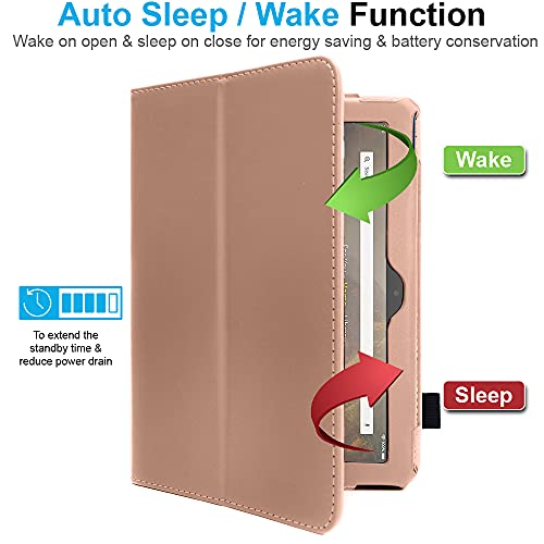 [Folio Case] Smart Cover Stand with Auto Sleep/Wake & Hand Strap For Amazon Fire HD 10" / HD 10" Plus (2021/11th Generation)
