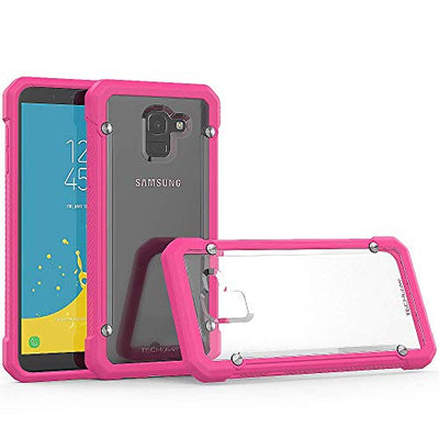 [Fusion Armour Case] Premium Hybrid Tough Heavy Duty, Rugged, Clear Back Bumper Case for Samsung Galaxy J6 2019