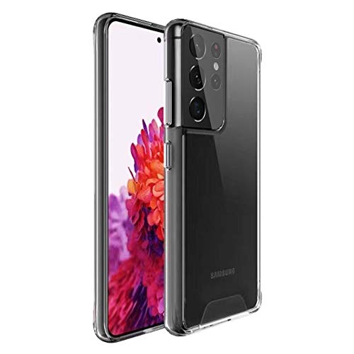 [Fusion HD Case] Shockproof Fused Gel Bumper & Hard Back Slim Clear Cover for Samsung Galaxy Galaxy S21 Ultra