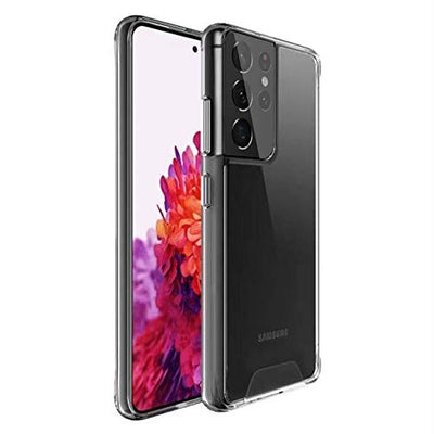 [Fusion HD Case] Shockproof Fused Gel Bumper & Hard Back Slim Clear Cover for Samsung Galaxy Galaxy S21 Ultra