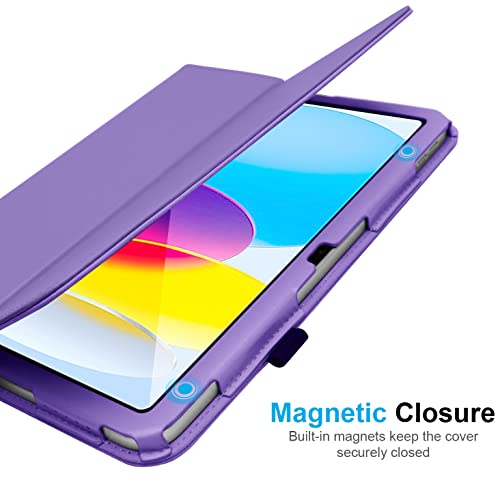 [Folio Case] Smart Cover Stand with Auto Sleep/Wake & Hand Strap For Apple iPad 11th & 10th Generation, iPad 2025 / 2022