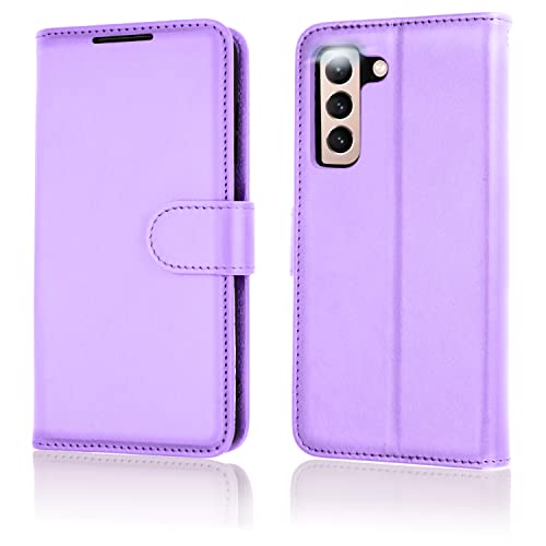 [Wallet Case] Protective Cover with Cash & Card Holder, Stand and Wrist Strap For Samsung Galaxy S21 FE 5G