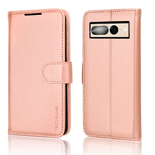 [Wallet Case] Protective Cover with Cash & Card Holder, Stand and Wrist Strap For Google Pixel 7 Pro