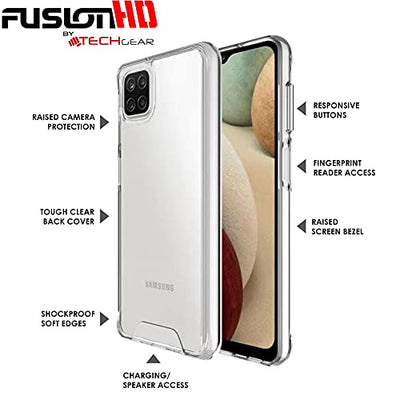 [Fusion HD Case] Shockproof Fused Gel Bumper & Hard Back Slim Clear Cover for Samsung Galaxy A22 5G