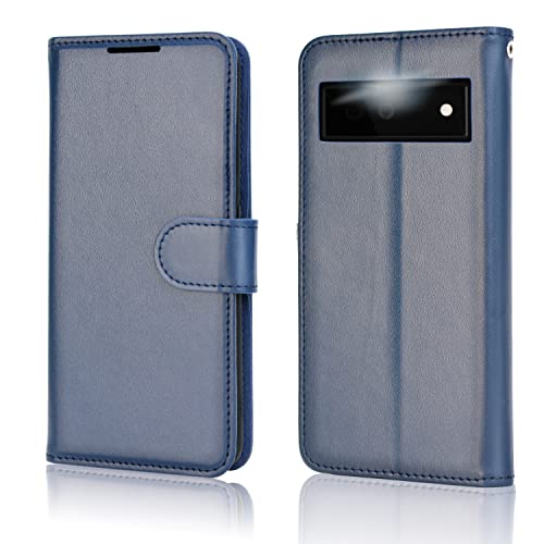 [Wallet Case] Protective Cover with Cash & Card Holder, Stand and Wrist Strap For Google Pixel 6