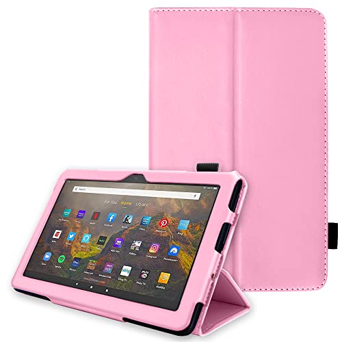 [Folio Case] Smart Cover Stand with Auto Sleep/Wake & Hand Strap For Amazon Fire HD 10" / HD 10" Plus (2021/11th Generation)