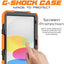 [G-SHOCK Case] Heavy Duty Long Survival Screen Protector Case for Apple iPad 11th & 10th Generation, iPad 2025 / 2022