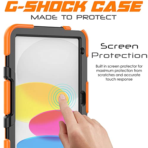 [G-SHOCK Case] Heavy Duty Long Survival Screen Protector Case for Apple iPad 11th & 10th Generation, iPad 2025 / 2022