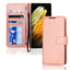 [Wallet Case] Protective Cover with Cash & Card Holder, Stand and Wrist Strap For Samsung Galaxy S22 Ultra
