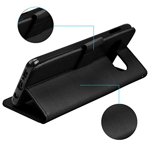 [Wallet Case] Protective Cover with Cash & Card Holder, Stand and Wrist Strap For Samsung Galaxy S10e