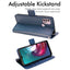 [Wallet Case] Protective Cover with Cash & Card Holder, Stand and Wrist Strap For Motorola Moto G30 / G10