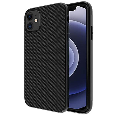 [CarbonFi Case] Flexible Shockproof  Slim Fit Case Cover with Carbon Fibre Detailing for iPhone 12 Mini