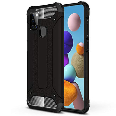 [Tough Armoured Case] ShockProof Dual-Layer Protective Heavy Duty Cover for Samsung Galaxy A21s