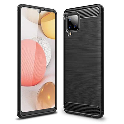 [Stealth Case] Samsung Galaxy A12 Soft Protective Slim Cover with Carbon Fibre Detailing