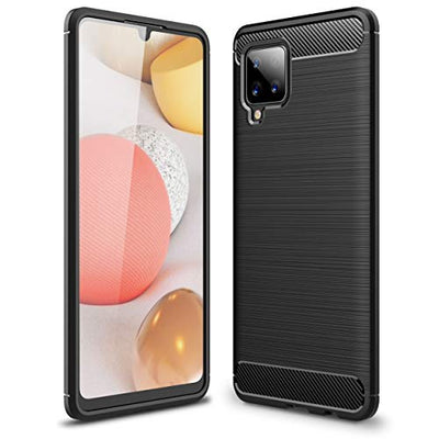 [Stealth Case] Samsung Galaxy A42 5G Soft Protective Slim Cover with Carbon Fibre Detailing