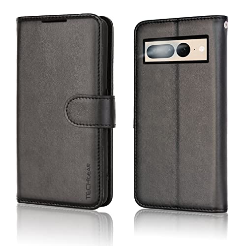 [Wallet Case] Protective Cover with Cash & Card Holder, Stand and Wrist Strap For Google Pixel 7 Pro