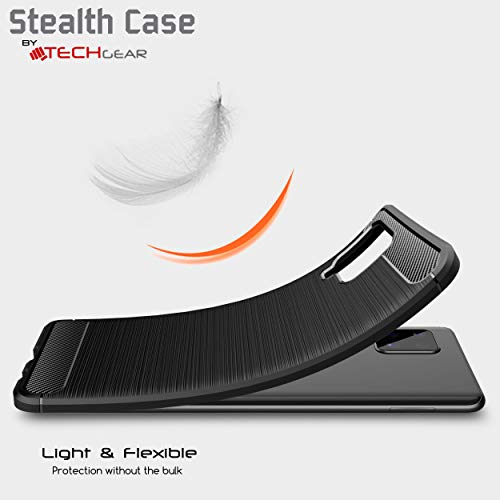 [Stealth Case] Samsung Galaxy A42 5G Soft Protective Slim Cover with Carbon Fibre Detailing