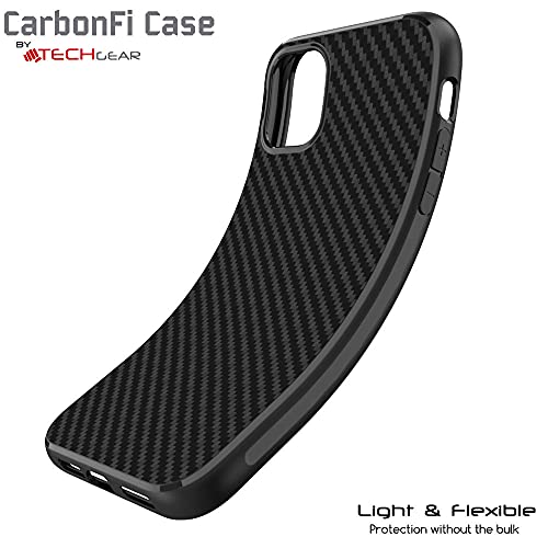 [CarbonFi Case] Flexible Shockproof  Slim Fit Case Cover with Carbon Fibre Detailing for iPhone 12