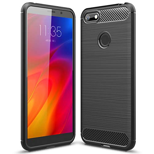 [Stealth Case] Motorola Moto E6 Play Soft Protective Slim Cover with Carbon Fibre Detailing