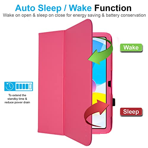 [Folio Case] Smart Cover Stand with Auto Sleep/Wake & Hand Strap For Apple iPad 11th & 10th Generation, iPad 2025 / 2022