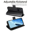 [Wallet Case] Protective Cover with Cash & Card Holder, Stand and Wrist Strap For Oppo Reno 8 Lite 5G