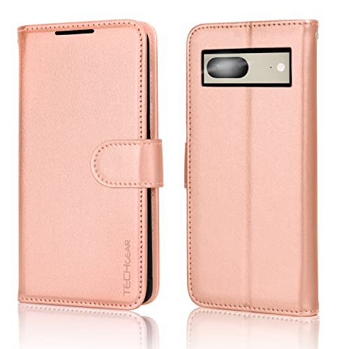 [Wallet Case] Protective Cover with Cash & Card Holder, Stand and Wrist Strap For Google Pixel 7