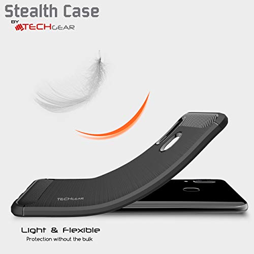 [Stealth Case] Samsung Galaxy A40 Soft Protective Slim Cover with Carbon Fibre Detailing
