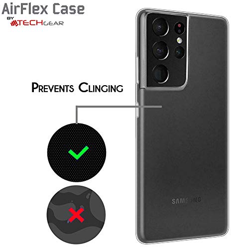 [AirFlex Case] Crystal Clear Slim & Light, Protective,  Soft Gel Cover for Samsung Galaxy S21 Ultra