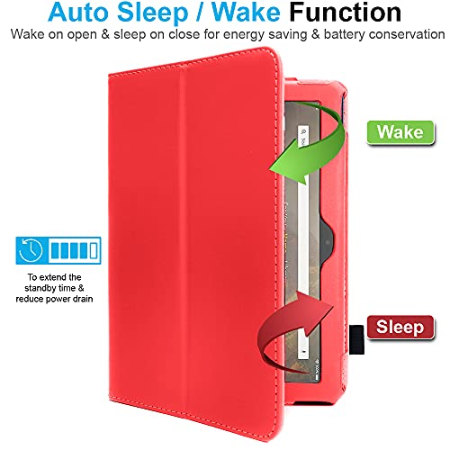 [Folio Case] Smart Cover Stand with Auto Sleep/Wake & Hand Strap For Amazon Fire HD 10" / HD 10" Plus (2021/11th Generation)