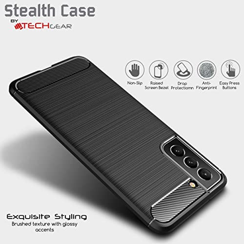 [Stealth Case] Samsung Galaxy S21 FE Soft Protective Slim Cover with Carbon Fibre Detailing