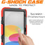 [G-SHOCK Case] Heavy Duty Long Survival Screen Protector Case for Apple iPad 11th & 10th Generation, iPad 2025 / 2022